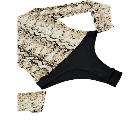 NWT RONNY KOBO SABRA SNAKESKIN BODYSUIT SIZE XS - Picture 8 of 9